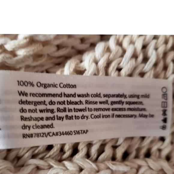 Eileen Fisher Sweater Womens Cream L Organic Cotton Lagenlook Chunky Pullover - Picture 14 of 14